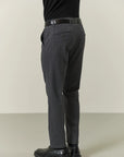 Pantalone grigio resca cotone stretch slim fit-Angelico