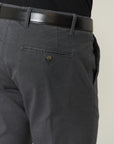 Pantalone grigio resca cotone stretch slim fit-Angelico