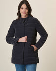 Reversible Mid-Length Blue Down Jacket