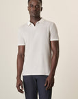 Beige Cotton Slub Derby Polo Shirt