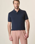 Blue Cotton Polo Shirt