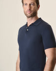 Blue Cotton Polo Shirt