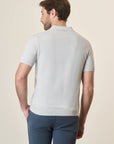 Cotton Knit Marble Polo Shirt