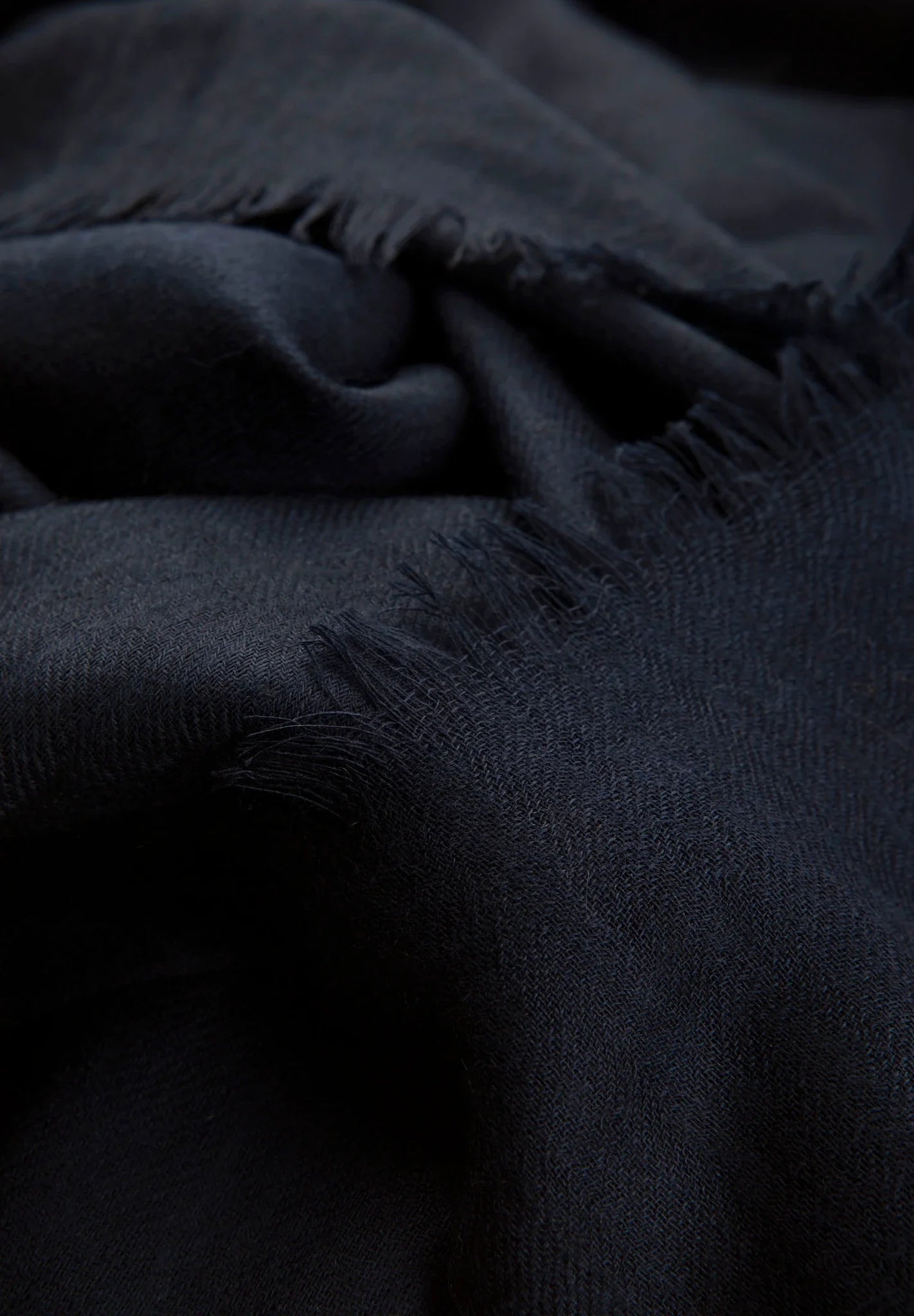 Sciarpa blu navy lana merinos unita-Angelico