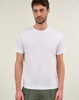 White slub cotton T-shirt