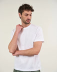 White slub cotton T-shirt