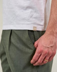 White slub cotton T-shirt