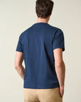 Blue slub cotton T-shirt