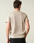 Sand cotton slub T-shirt