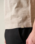 Sand cotton slub T-shirt
