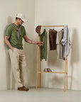 Green slub cotton T-Shirt