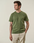 Green slub cotton T-Shirt
