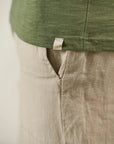 Green slub cotton T-Shirt