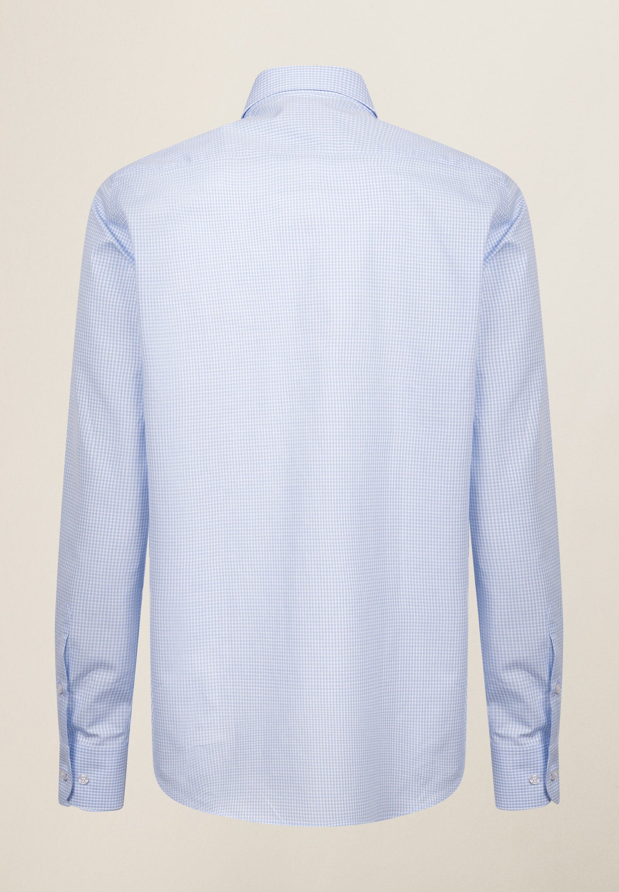 Camicia azzurra quadretto vichy francese regular fit-Angelico