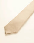 Plain beige wool tie