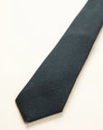Plain navy blue wool tie
