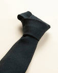Plain navy blue wool tie