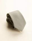 Plain light grey wool tie