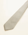 Plain light grey wool tie