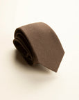 Plain brown wool tie