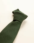 Cravatta lana verde pino unita-Angelico