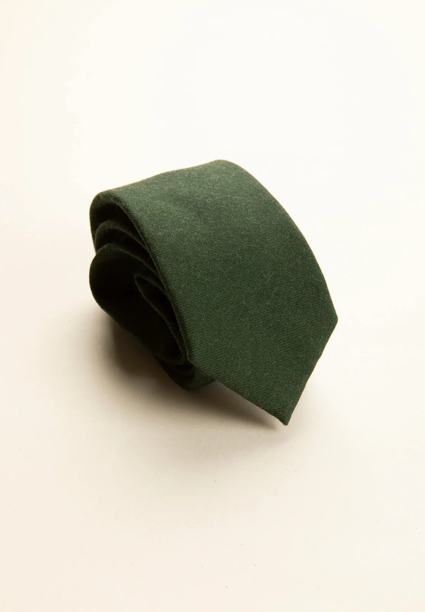 Cravatta lana verde pino unita-Angelico