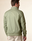Bomber verde militare cotone zip-Angelico