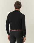 Black merino wool turtleneck sweater Lana Gatto