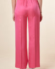 Pantalone palazzo rosa corallo viscosa-Angelico